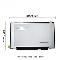 Schermo per Laptop da 14 Pollici 1366x768 Sottile con Cornice Stretta TN NT140WHM-N44 V8.3B140XTN07.1 N140BGA-EA4 Rerev. C1 con supporto