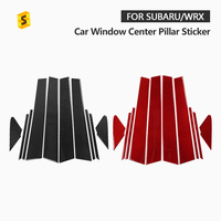 Shasha karbon araba iç aksesuarları karbon Fiber B sütun şerit uyarı dekoratif Subaru WRX 2022 için Sticker koruyun