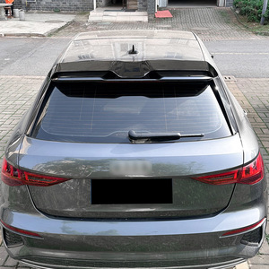 Audi A3 8Y Sportback Rear Spoiler Piano <b>Black</b> Carbon Fiber Texture ABS Wing Shaped <b>Trunk</b> Lid Modification - Product Image 2