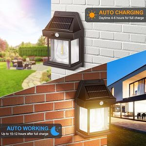 Lámpara <span class=keywords><strong>Solar</strong></span> de Pared para Exteriores con Clasificación <span class=keywords><strong>IP65</strong></span>, Sensor de Movimiento, 3 Modos, LED, Impermeable, para Jardín/Patio/Cerca/Depósito, Luz Diurna de 5000K - Product Image 3