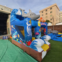 Château gonflable écologique en PVC Yuedong avec toboggan 4x3m, capacité 500kg, pour centres de jeux et fêtes commerciales