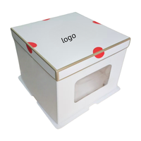 Boîte à gâteau au design fantaisie, prix usine XF, OEM, avec fenêtre transparente en PVC, directement du fabricant, boîte en carton rigide pour desserts, boîte cadeau