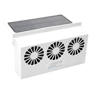 Solar Powered <b>Car</b> Fan 3 Head USB Ventilation Fan For <b>Car</b> <b>Interior</b> Exhaust Air Circulation - Product Image 1