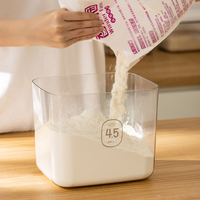 Récipient de stockage de riz avec couvercle Pop-to-Flip Récipients de stockage de sucre de farine de 5,5 L grands conteneurs de stockage de nourriture réutilisables