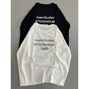 T-shirt Col Rond Homme Oversize en Coton Léger à Manches Longues, Coupe Ample d'Été, Unisexe, Design Logo Imprimé, Vente en Gros Pas Cher - Product Image 5