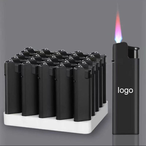 Briquet à cigares entièrement noir avec logo personnalisé 2026, briquet flamboyant, briquet à gaz abordable, cigarette, vente en gros personnalisable - Product Image 1