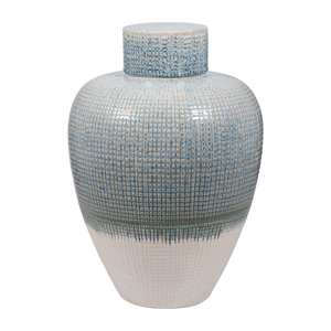 Vaso Decorativo in Ceramica Moderna con Coperchio per Soggiorno, Camera da Letto, Ufficio, Arredamento Casa, Ideale per l'Interno - Product Image 1