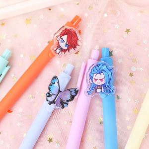 Custom Transparent Orange <b>Acrylic</b> <b>Pen</b> Cartoon Characters Gel Ball Point 0.7mm Writing Width Soft PVC for Business Promotion Gift - Product Image 2