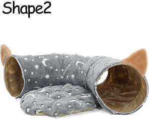 ZYZPET <span class=keywords><strong>Cat</strong></span> Tunnel Tube con peluche Ball Toys fotoluminescenza autoluminosa pieghevole, per animali domestici conigli, Puppy Grey <span class=keywords><strong>Moon</strong></span> Star - Product Image 6