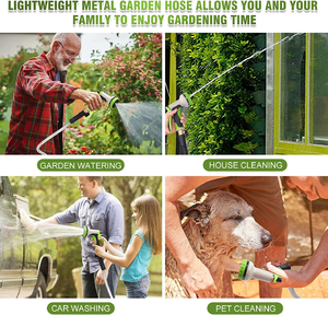 Ống dẫn nước tưới vườn bằng thép không gỉ tùy chỉnh, mềm dẻo, nhẹ, 25/50/75/100ft với lớp vỏ vải bền - Product Image 5