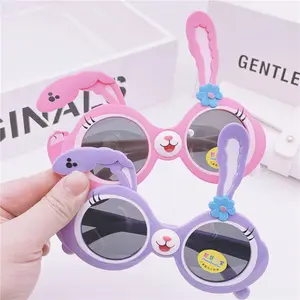 Piccole orecchie di coniglio occhiali da sole polarizzati bambini ragazzi e ragazze in silicone anti UV occhiali da sole nuovo modello