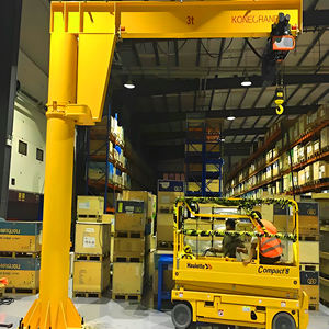 Кран консольный колонный поворотный напольный с электроприводом, грузоподъемность 1 т, 2 т, 5 т, 10 т, 16 т - Product Image 3