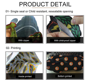 Forma irregolare su misura Die Cut Mylar sacchetto 3.5g per caramelle caramelle gommose Snack richiudibile cerniera sacchetto di imballaggio - Product Image 4