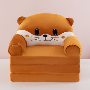 Pieghevole bambino divano schienale poltrona copridivano peluche simpatico cartone animato bambini pigro divano Flip aperto copridivano per soggiorno camera da letto - Product Image 1