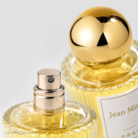 Flacon cylindrique en verre de luxe de haute qualité pour parfum, 30ml, 50ml, 100ml, avec bouchon à vis, rechargeable, pour sérum de soin, vente en gros, en stock