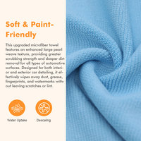 Serviette de detailing automobile en microfibre BIG Pearl Weave 40x40cm 375GSM/420GSM, chiffon de séchage épaissi pour lavage auto, polissage automobile