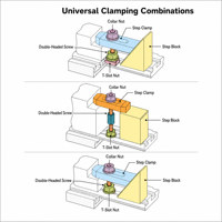 Kit de serrage universel 58 pièces M8-M24, blocs de serrage trempés de grade 12.9, pinces de fixation pour fraisage CNC, acier au carbone premium, oxyde noir