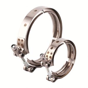 Kit de colliers de fixation pour échappement en acier inoxydable 304 de 5 pouces, type U, à côtés plats, réglables, de style allemand, avec boîte - Product Image 1
