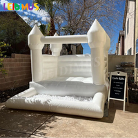 Mini château gonflable gonflable blanc de videur Maison gonflable blanche de rebond d'enfant en bas âge avec la piscine de fosse à balles