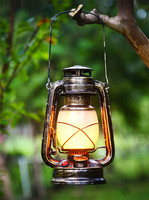 Linterna LED Portátil Vintage con Efecto de Llama, Linterna Rústica para Camping, Decorativa para Interiores y Exteriores, Linternas Colgantes con Interruptor Táctil USB