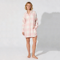 Chemise de nuit élégante pour femme Beefey, longueur genou, manches longues, vêtement de détente confortable, tissu confortable, une pièce, toutes saisons