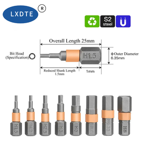 Jeu de 3 embouts de tournevis magnétiques LXD Industrial PH1 PH2 <span class=keywords><strong>PH3</strong></span> 25 mm en acier S2, oxyde noir, résistant à l'usure, anti-rouille, OEM/ODM - Product Image 4