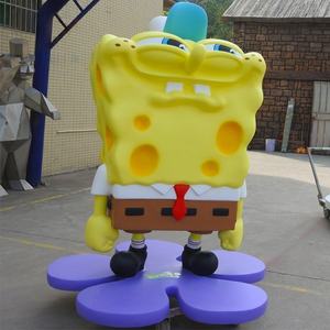 カスタマイズされた屋外漫画キャラクター「スポンジ・ボブ」の樹脂製彫刻、大型公園マスコット人形樹脂製彫刻像 - Product Image 2