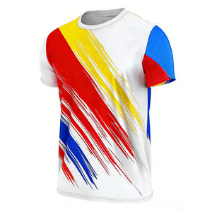 T-shirts en polyester à séchage rapide et anti-humidité, imprimés sur mesure, unisexes, pour événements de marathon, course à pied, sports, t-shirts en mesh - Product Image 2