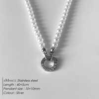 eManco PVD Or 14K Zircon Émail Fermoir Cercle Acier Inoxydable Anti-ternissement Pièces de Collier de Perles DIY