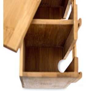 Dispensador de bolsitas de té de bambú, organizador de bolsitas de té - Product Image 2