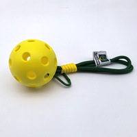 Verlo 74mm Corde de pickleball perforée, pendentif porte-clés en TPE coloré, élastique et rebondissant, jouet de sport d'extérieur pour enfants
