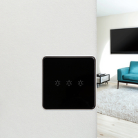 Appareils de maison intelligente ODM OEM pour Tuya Zigbee Touch App Control Interrupteur d'éclairage unipolaire PC Matériel Norme européenne pour la maison