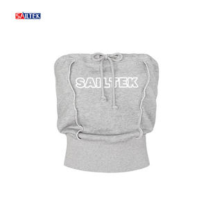 Vêtements Sexy pour Femmes Survêtements Personnalisés pour Dames Vente en Gros 2 Pièces Tube Top et <span class=keywords><strong>Pantalon</strong></span> à Jambes Larges Ensemble - Product Image 2