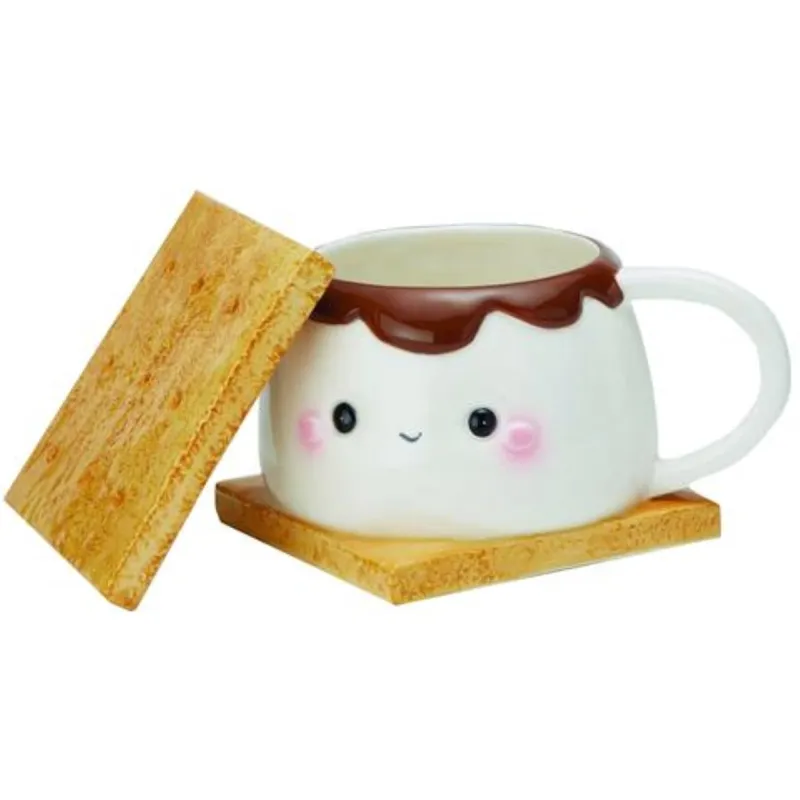 Dễ thương Biscuit Shaped Mug gốm thông minh tùy chỉnh Quà tặng khuyến mãi