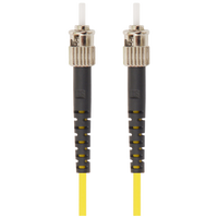 1m (3ft) Fiber Patch Cable 1 Fiber ST UPC Simplex to ST UPC Simplex Single Mode (OS2) Riser (OFNR) 2.0mm Tight-Buffered Yellow