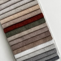 Tissu d'ameublement en chenille tissé 100 % polyester, écologique, résistant à l'abrasion, uni, 320 GSM, textile de maison