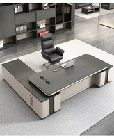 Bureau de direction modulaire en L de luxe moderne avec armoire latérale en bois et panneau mélaminé - Vente en gros Chine