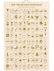 Top Gift Republic 100 Películas Bucket List Poster Las mejores películas esenciales para los amantes del cine - Product Image 3