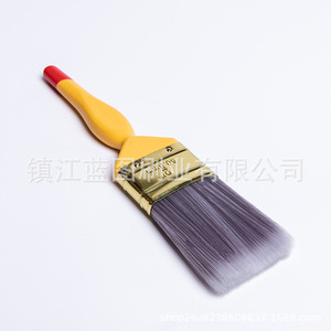 Pinceaux plats à fibres chimiques, à poils effilés, manche en plastique, jaune crème, origine Zhenjiang, LT730B, pour peinture - Product Image 4