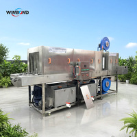 Équipement automatique de lavage de paniers à fruits |   Système de nettoyage de caisses en acier inoxydable pour les fermes de légumes et de fruits