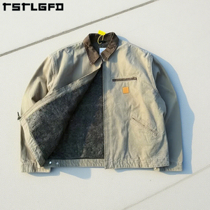 Áo khoác vải bố cổ điển mùa đông dành cho công nhân, sản xuất OEM ODM bán buôn, áo khoác Detroit in kỹ thuật số chất lượng cao tùy chỉnh cho nam - Product Image 6