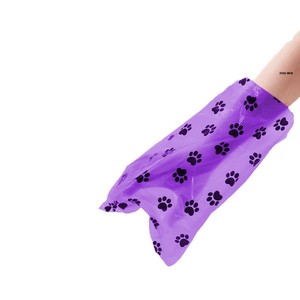 Bolsas Biodegradables para Desechos de Mascotas, Gruesas, Color Morado con Estampado de Huellas, para Recoger Excrementos de Perros y Gatos - Product Image 5