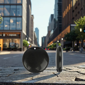 Tombol Pelacak Navigasi GPS Plastik Portabel Diameter 35mm Baterai Lithium Tas/Anak/Hewan Peliharaan/Pencari Kunci Versi Universal IOS Android - Product Image 2