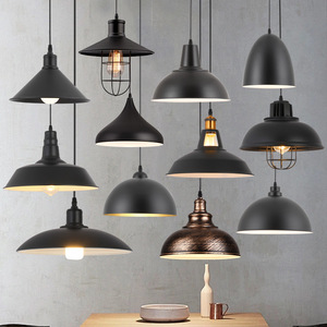 Có Thể Điều Chỉnh LED Mặt Dây Chuyền Đèn Hiện Đại Retro Thiết Kế Công Nghiệp Màu Đen Kim Loại Cổ Điển E27 Bóng Đèn Mặt Dây Chuyền Ánh Sáng Treo Ánh Sáng - Product Image 1