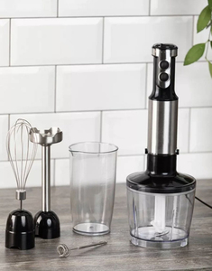 Mixeur multifonction 4-en-1 800W à immersion avec 2 lames, coloris argenté, et mixeur 4500W 5500W argenté - Product Image 2
