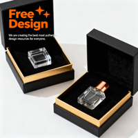 Logo personnalisé Boîte cadeau avec couvercle et base Attar Boîte cadeau de luxe vide de 3ml pour bouteille d'huile Attar Emballage Boîte cadeau pour Attar