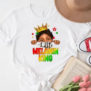 Black Boy Little Melanin King Black History DTF Impression par transfert de chaleur Fer sur autocollants Sublimation pour sacs de chemise de vêtement - Product Image 4
