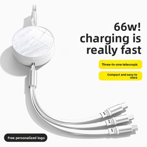 Compatible avec la charge rapide, câble <span class=keywords><strong>USB</strong></span>-C//<span class=keywords><strong>USB</strong></span>-A/Micro <span class=keywords><strong>USB</strong></span> trois-en-un, design rétractable multifonctionnel - Product Image 2