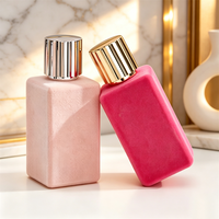 En stock – Flacons de parfum carrés vides en verre floqué de 100 ml avec pulvérisateur à pompe et couvercle pour emballage cosmétique, sérigraphiés