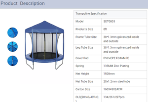 <strong>8FT</strong> Durable Polypropylene and PVC Material Garden <strong>Round</strong> Outdoor <strong>Trampoline</strong> <strong>Tent</strong> and Shade Cover for Boys and Girls - Product Image 4